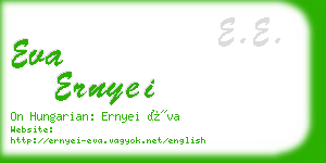 eva ernyei business card